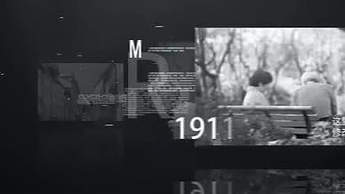 大气老电影历史时间线展示AE模板视频的预览图